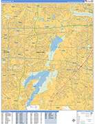 Grand Prairie  Wall Map Basic Style